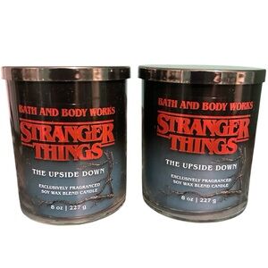 Two Bath & Body Works Stranger Things The Upside Down Single Wick Candle 8 Oz.